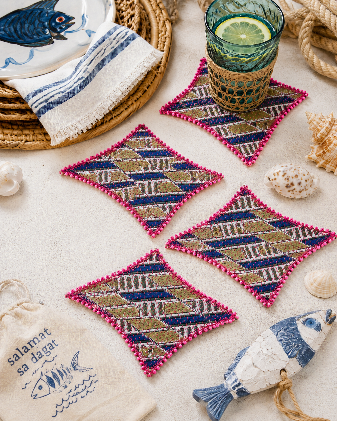 Cara Handblock Coaster