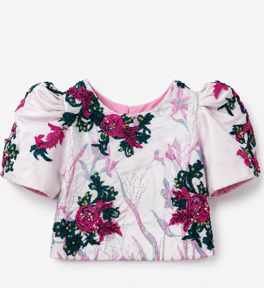 Eloisa Brocade and Lace Pale Pink Filipiniana